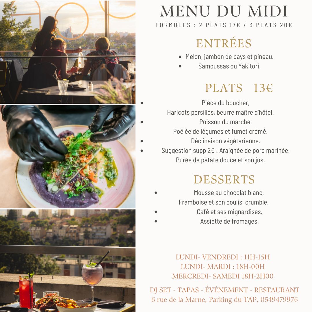 horaires le rooftop poitiers
